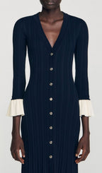 Kayanna Knit Long Sleeve Midi Dress Flowering Girl