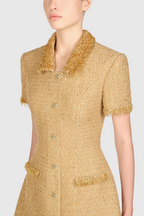 Elborno Gold Embellished Mini Dress Flowering Girl