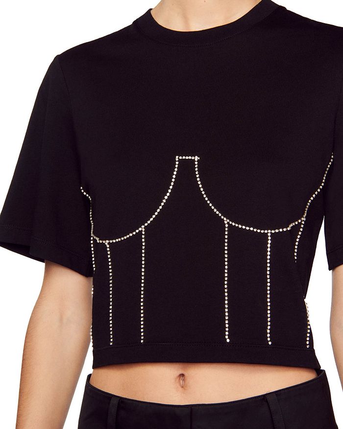 BUSTIER CROPPED TEE Flowering Girl