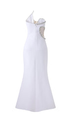 Ena White Diamond Bandage Maxi Dress Flowering Girl