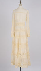 Kamara Apricot Long Sleeve Maxi Dress Flowering Girl