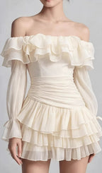 Kimya Off-Shoulder Ruffle Mini Dress Flowering Girl