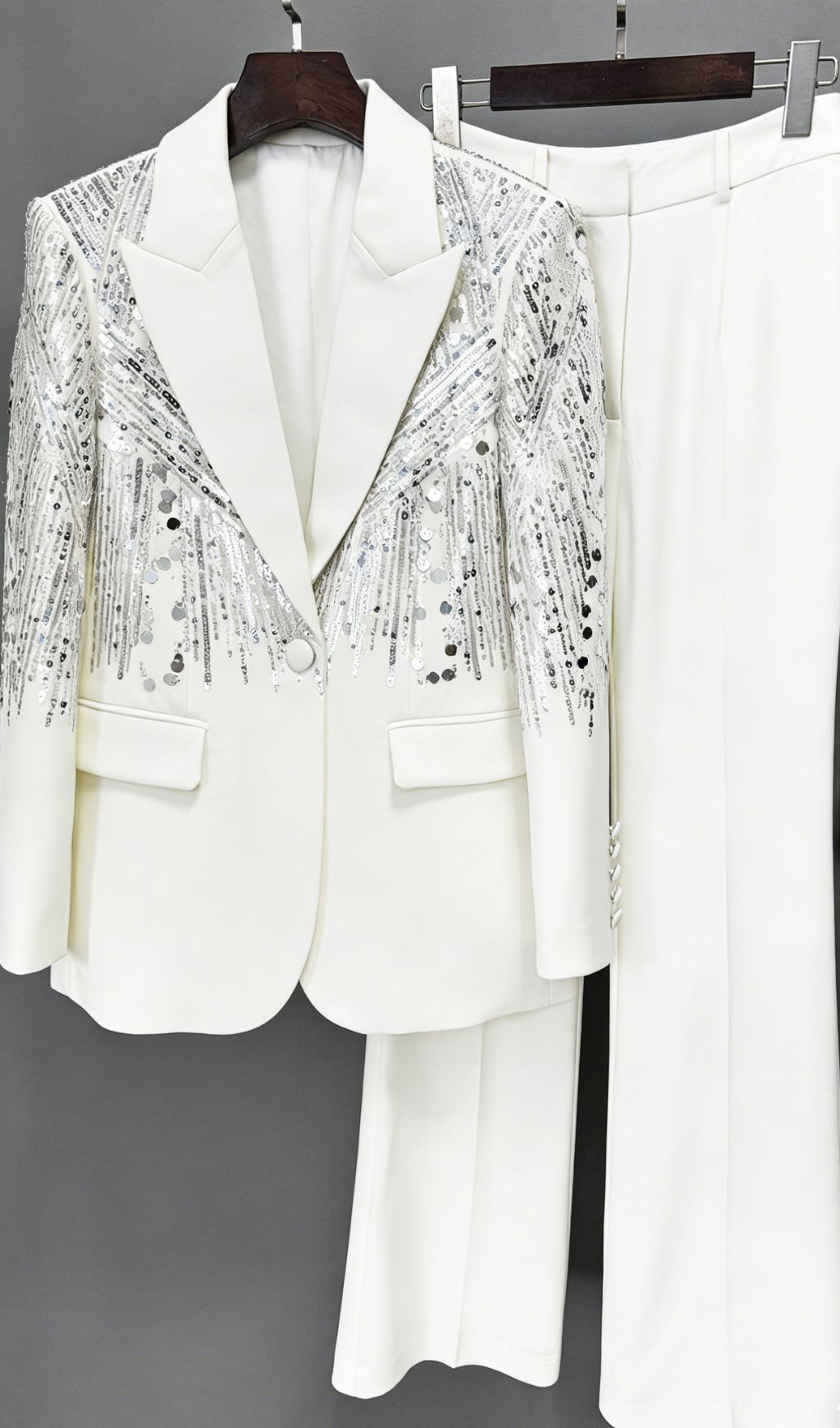 Anush White Sequin Blazer Flowering Girl