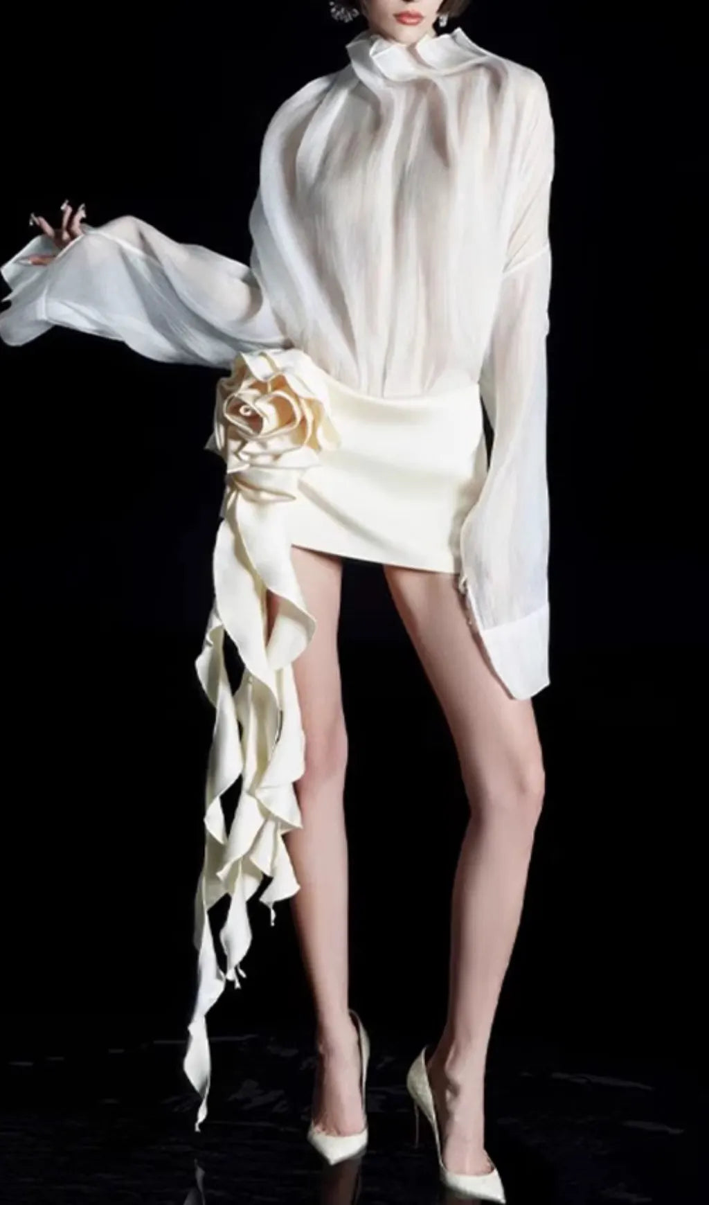 Eivor Flower Long Sleeve Skirt Set Flowering Girl