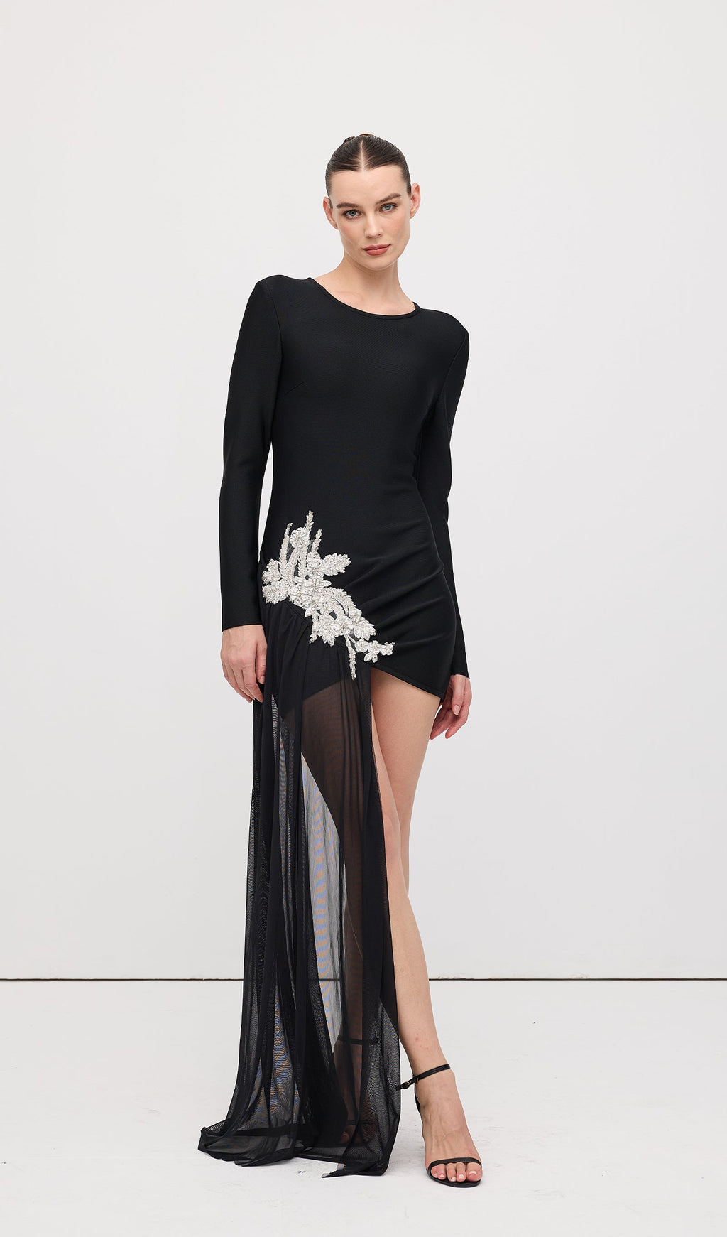 Rebecca Black Asymmetrical With Rhinestone Embellishments Mini Dress Flowering Girl