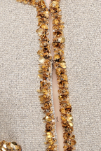 Evangeline Sequin Jacket In Apricot Flowering Girl