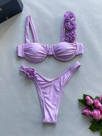 3D Three-Dimensional Flower Split Bikini Flowering Girl