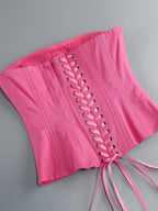 Clegg Pink Corset Flower Two-Piece Set Flowering Girl