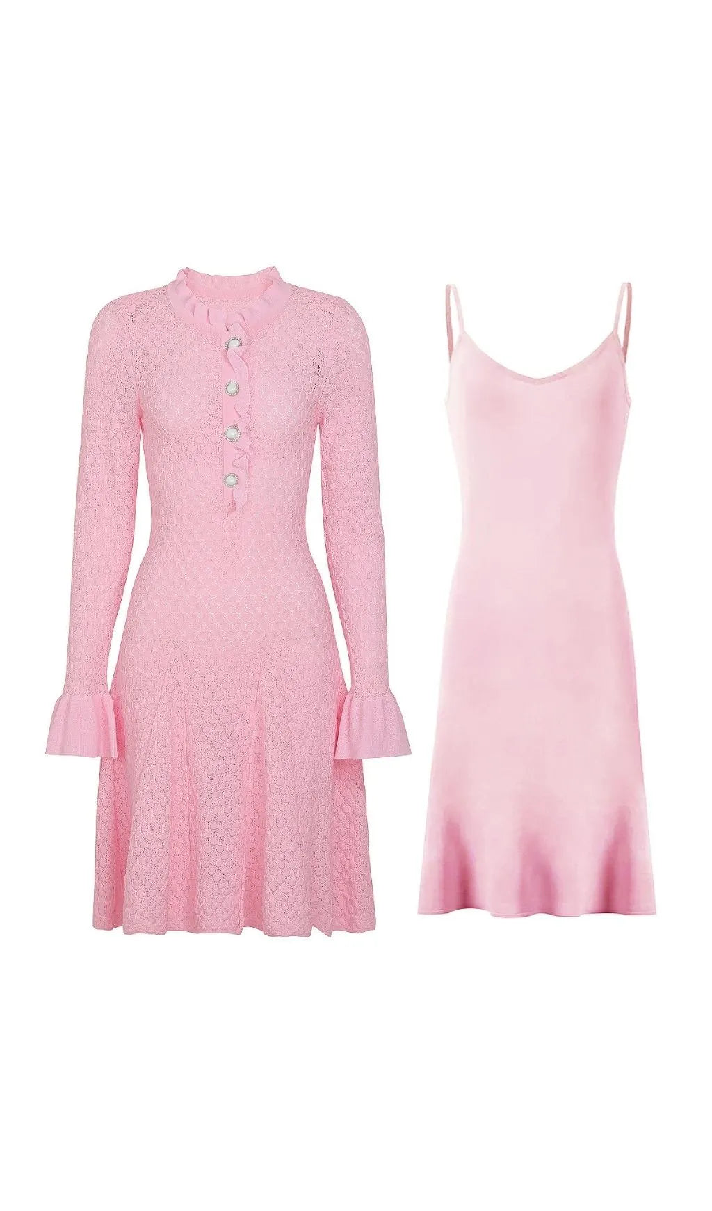 Kaveri Knit Long Sleeve Mini Dress Flowering Girl