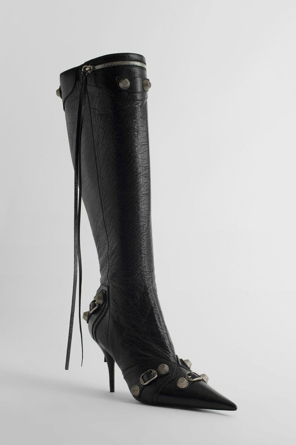 Shilia Zip Knee-high Boots - Black Flowering Girl