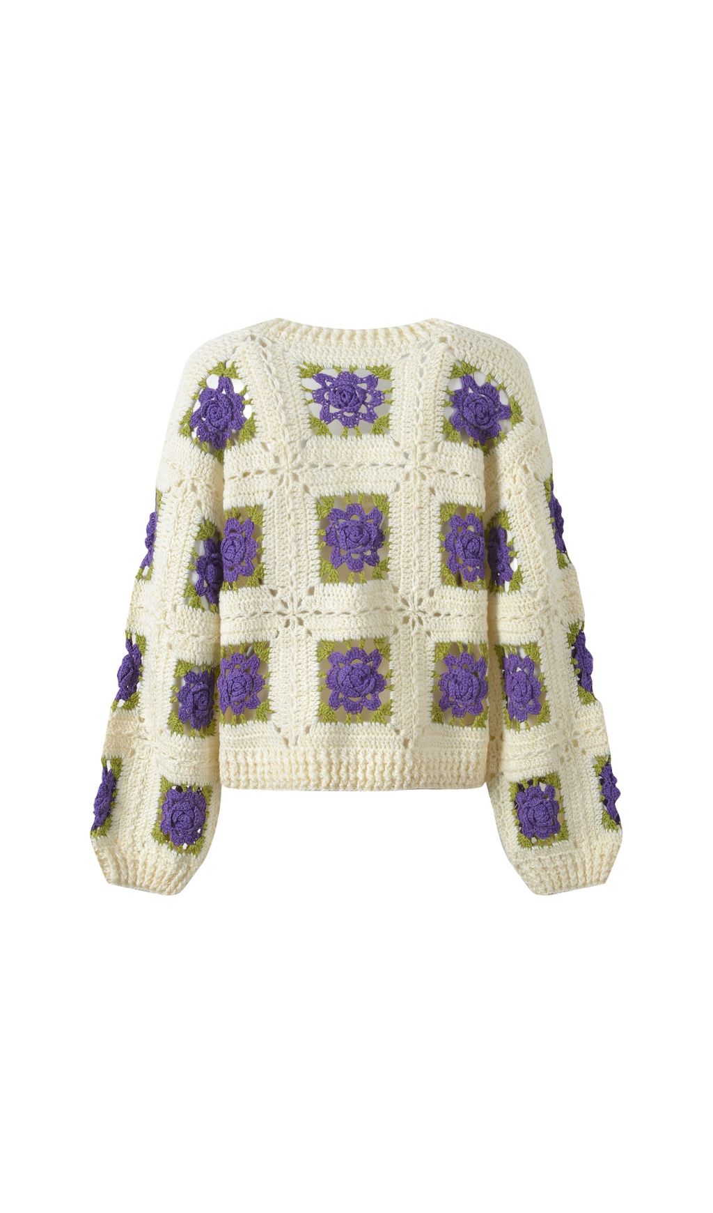 Hilario Flower Knit Cardigan Flowering Girl