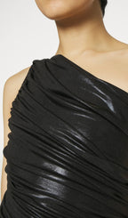 Off-Shoulder Pleated Dress Flowering Girl