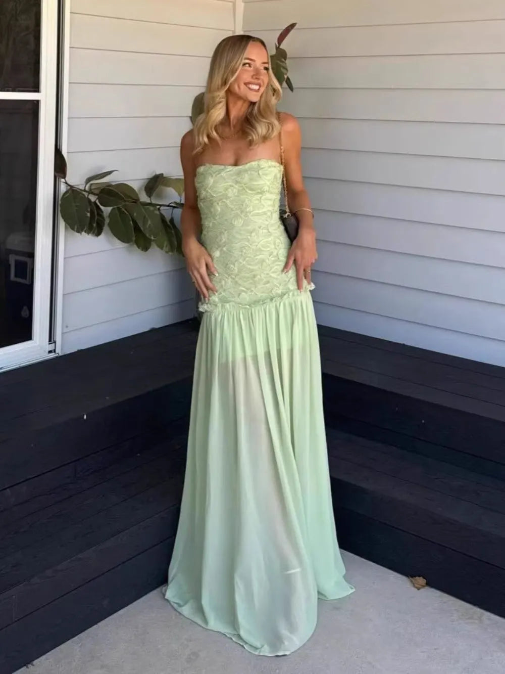 A-Line With Fitted Drop-Waist Bodice Gown Flowering Girl