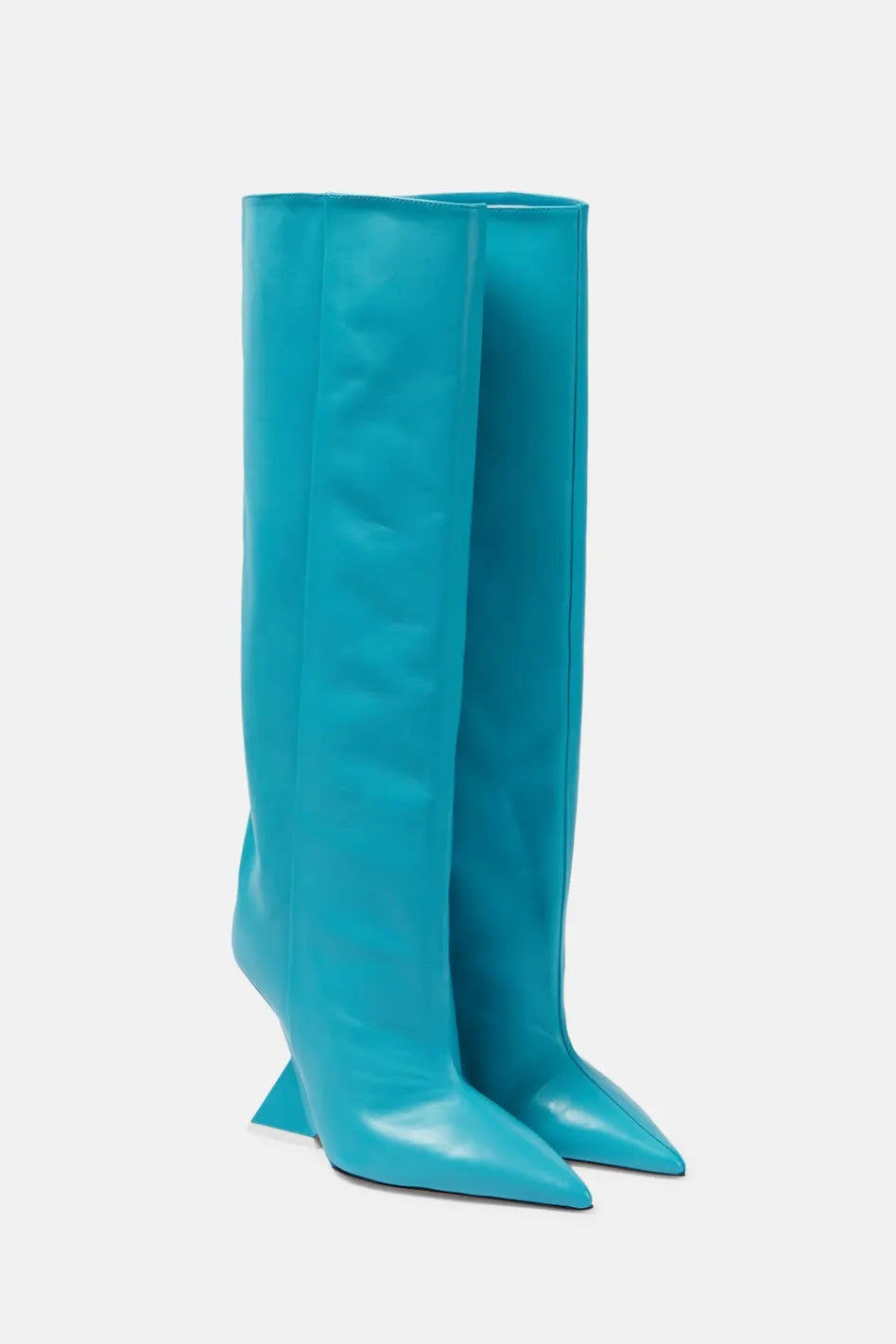 Astrid Heterotypic Knee-high Boots - Blue Flowering Girl