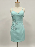 Maddy Flower Embellished Mini Dress Flowering Girl