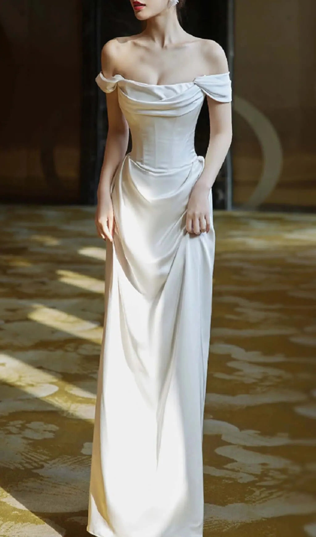 Avishag Satin Corset Wedding Dress Flowering Girl