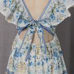 Harding V-Neck Printed Midii Dress Flowering Girl