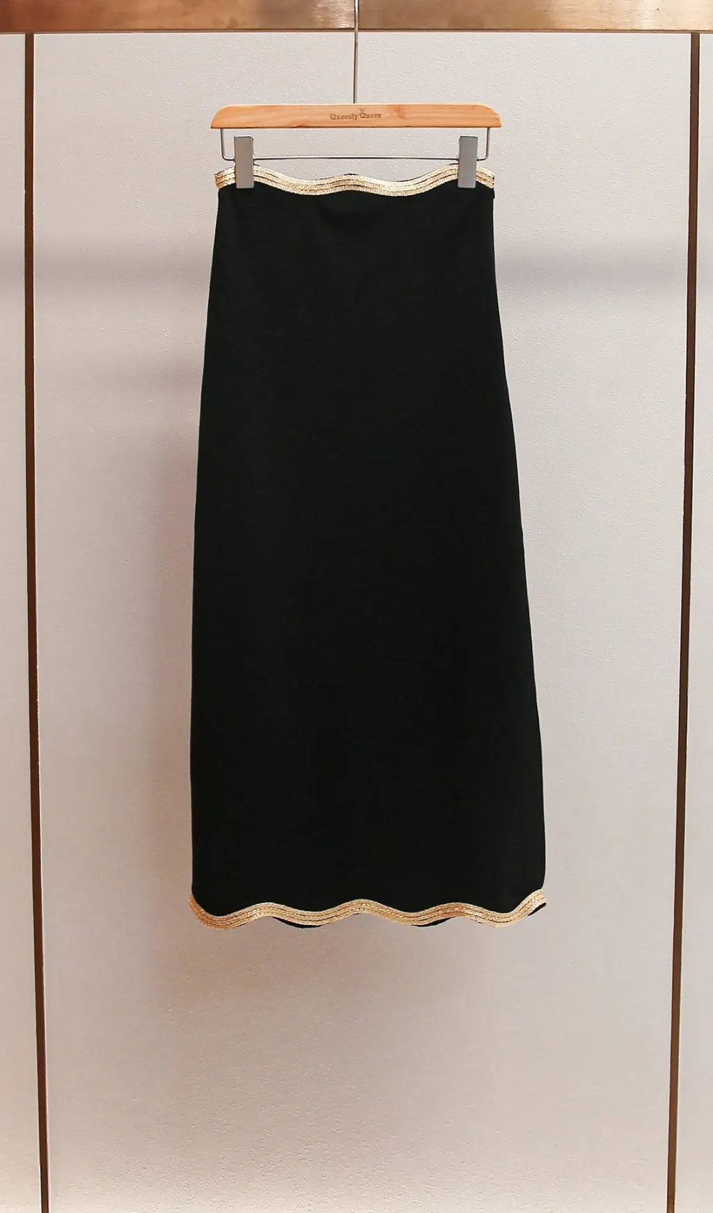 Chain Trim Midi Skirt Flowering Girl
