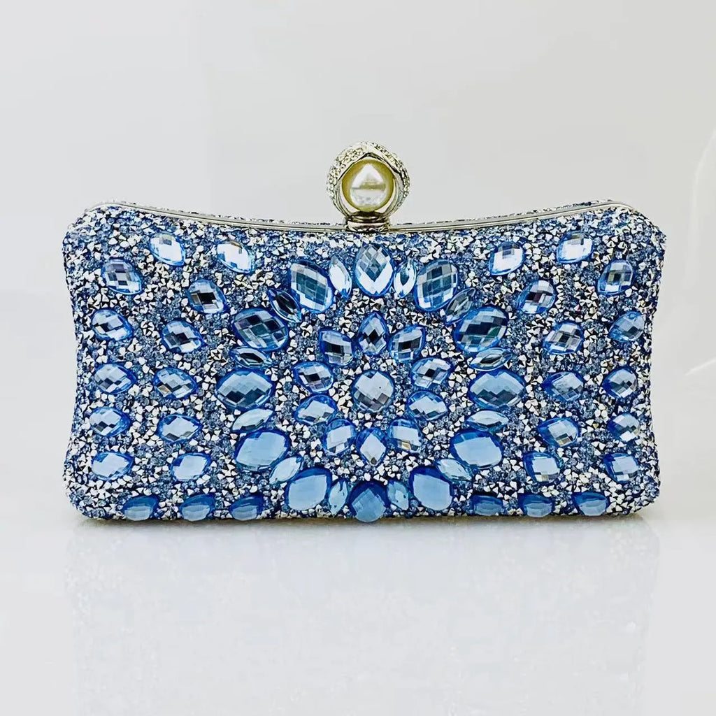 Multi Rhinestone Crystal Clutch Flowering Girl