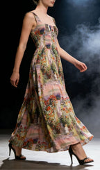 Kallima Strappy Printed Maxi Dress Flowering Girl