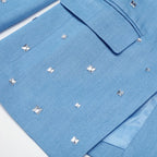 Kingsley Blue Diamante Blazer Flowering Girl