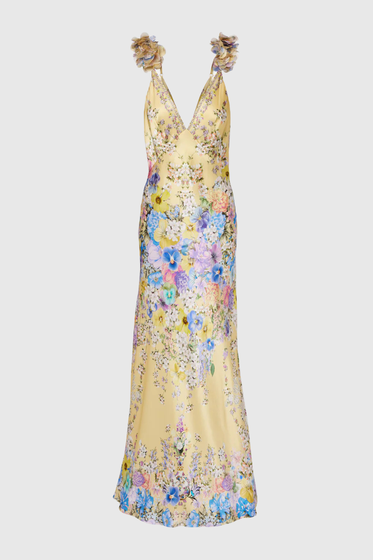 Aether Floral Ruffle Print Maxi Dress Flowering Girl
