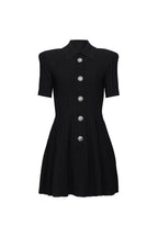 Kristin Black Knitted Mini Dress Flowering Girl