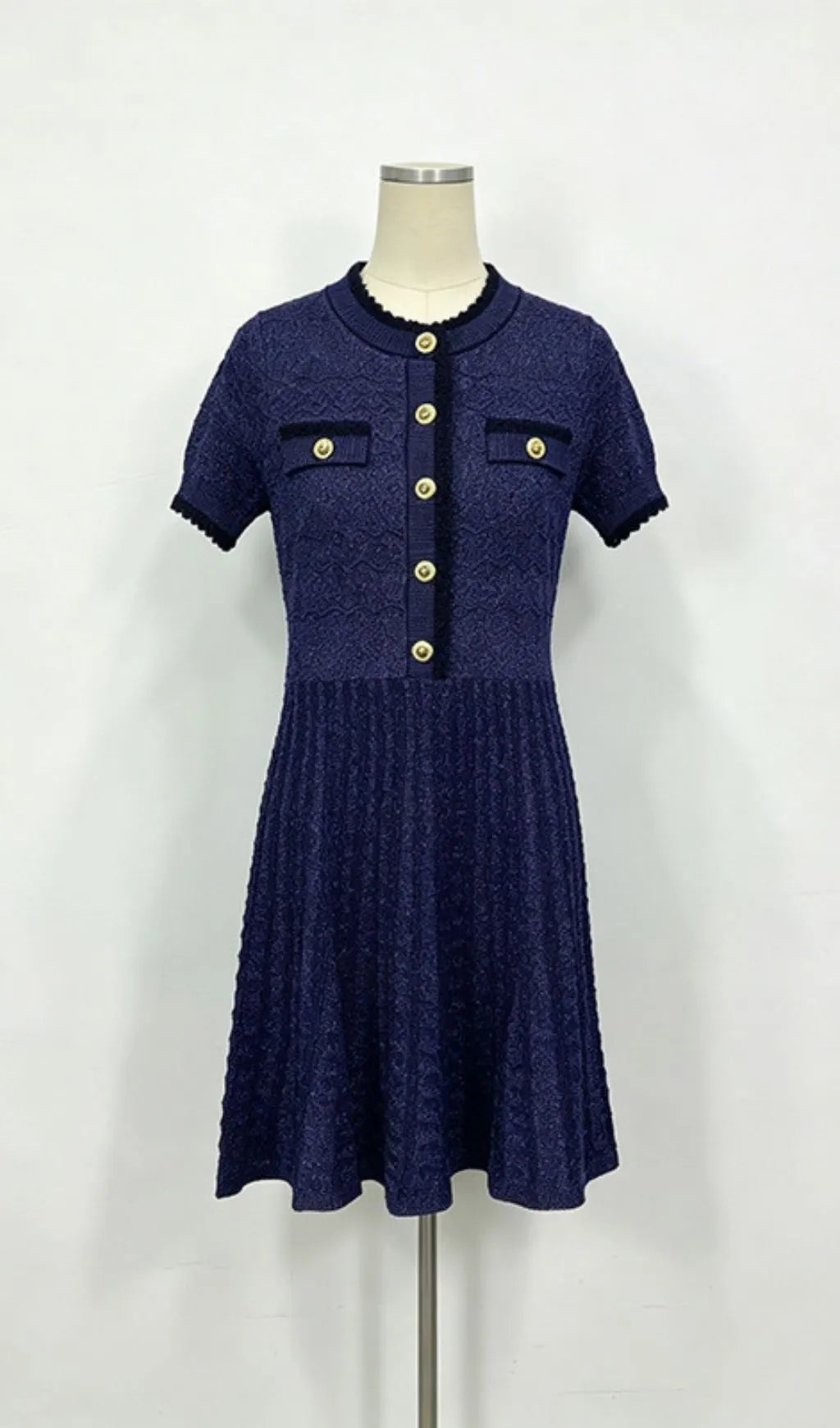 Leonida Short Sleeve Knit Mini Dress Flowering Girl