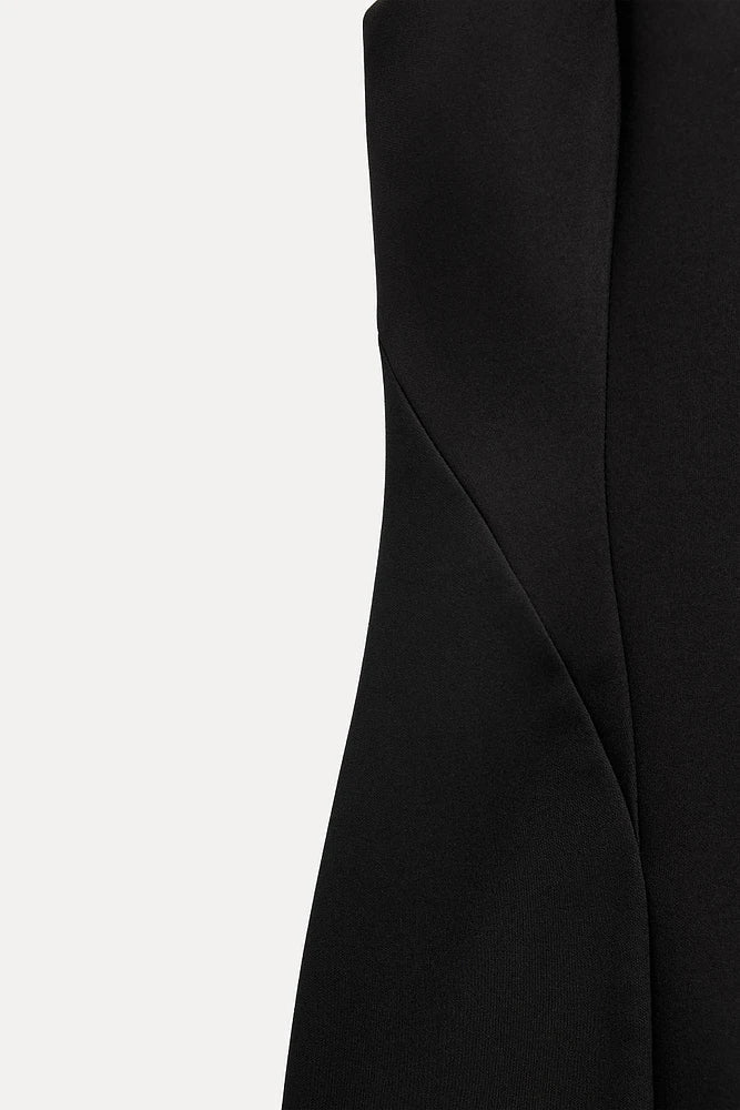 Velvet Bow Mini Dress In Black Flowering Girl