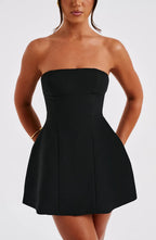 Asha Mini Dress - Black Flowering Girl