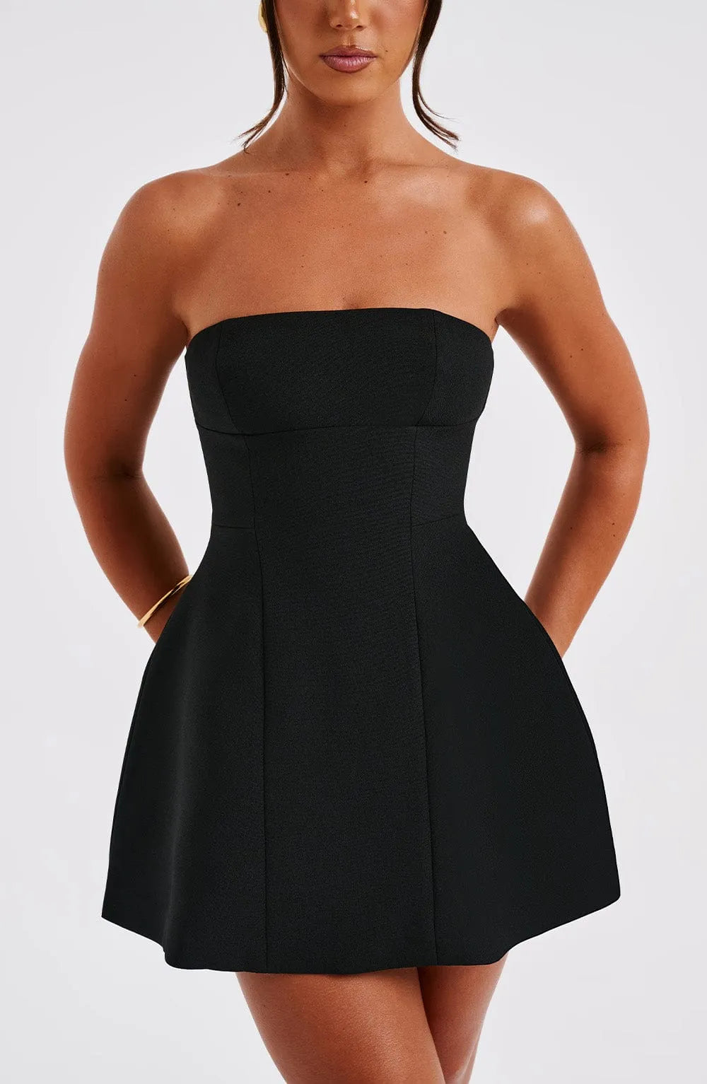 Asha Mini Dress - Black Flowering Girl