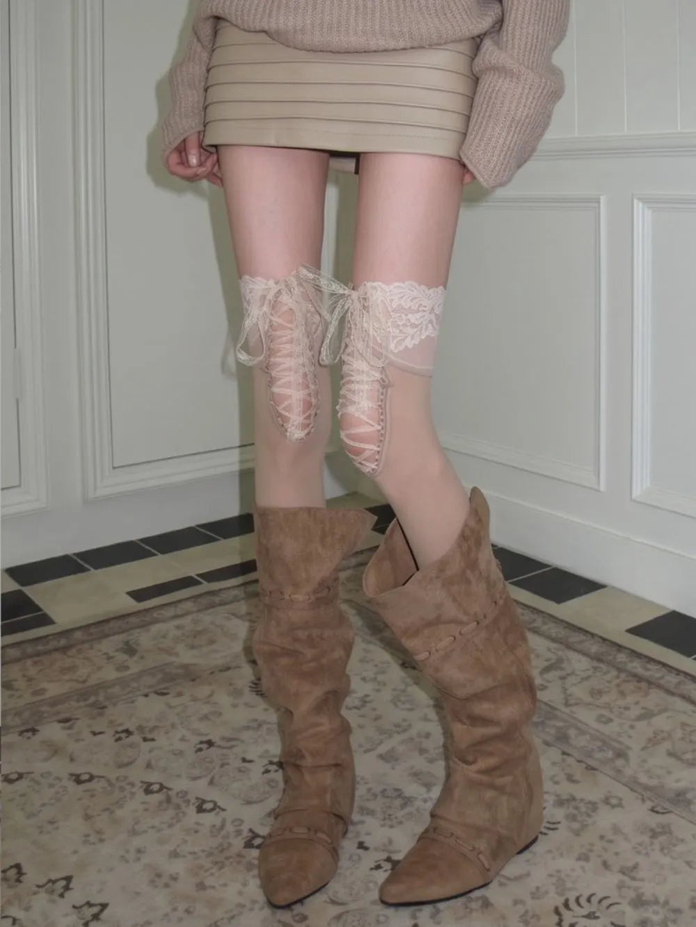 Marla Stockings Flowering Girl
