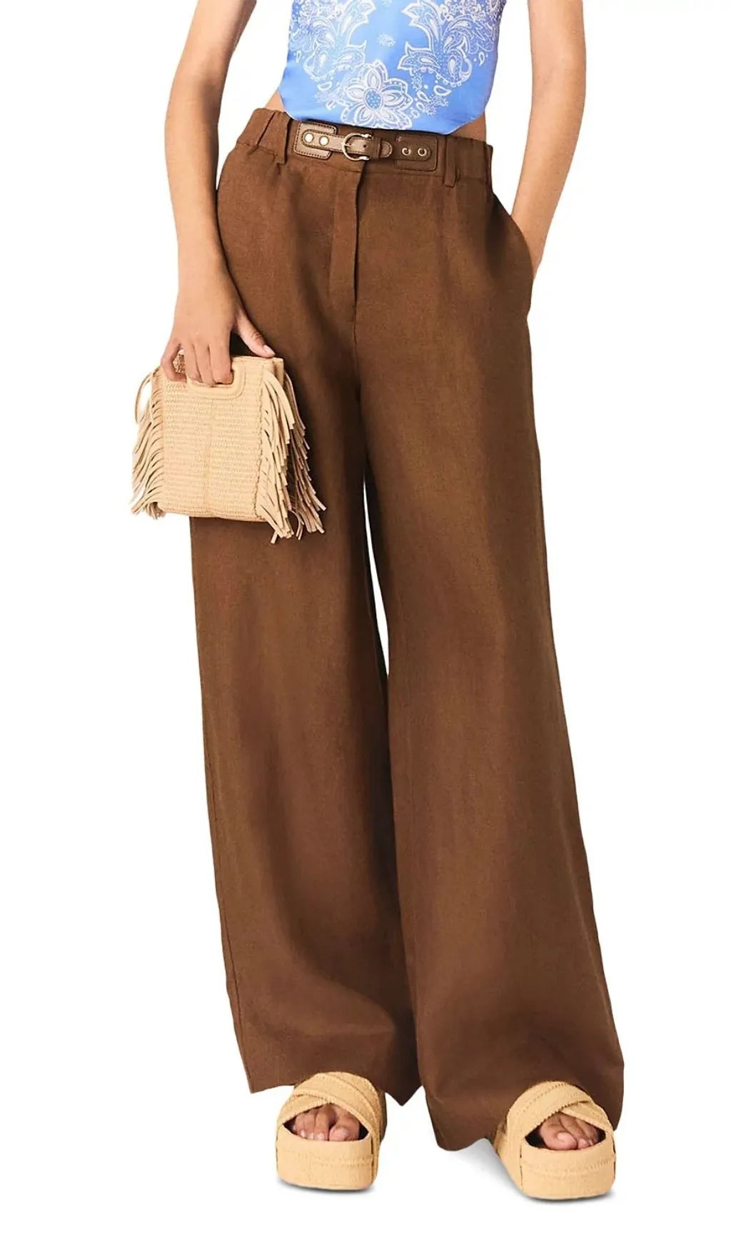 Piumacao Linen Pants Flowering Girl