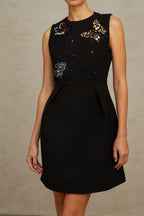 Manon sequined butterfly mini dress in black Flowering Girl