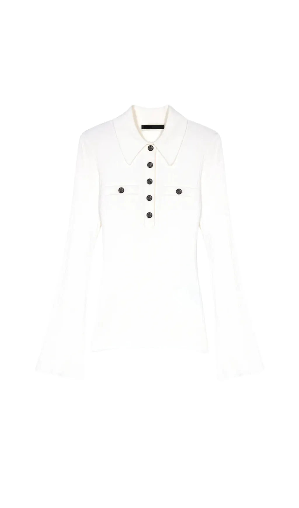 RIBBED KNIT POLO SHIRT Flowering Girl