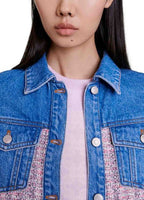 BATRI MIXED MEDIA DENIM JACKET Flowering Girl