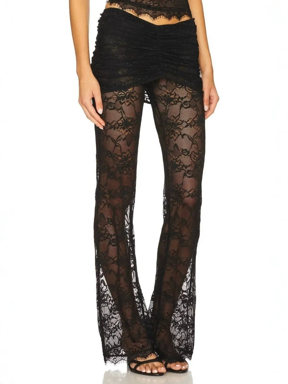 Marbella Black Lace Two-Piece Set Flowering Girl