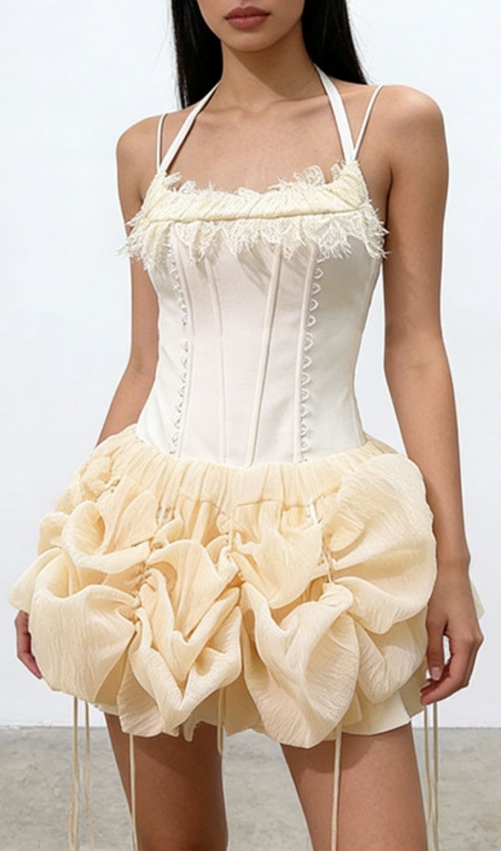 Kenya Apricot Corset Mini Dress Flowering Girl