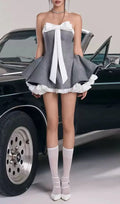 Hyde Strapless Bow Mini Dress Flowering Girl