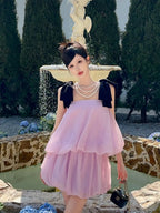 Ermias Tiered Bubble Mini Dress Flowering Girl