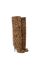 Kasi Bow Leopard Boots Flowering Girl