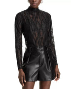 Lace Mock Neck Top Flowering Girl