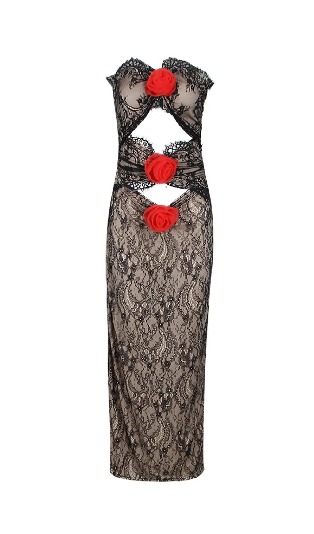 Adia Flower Cut-Out Maxi Dress