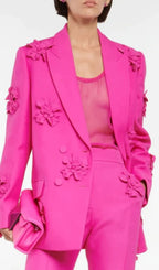 Acedia Pink Three Dimensional Floral Suit Flowering Girl