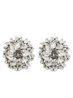 Lysander Circle Rhinestone Earrings Flowering Girl