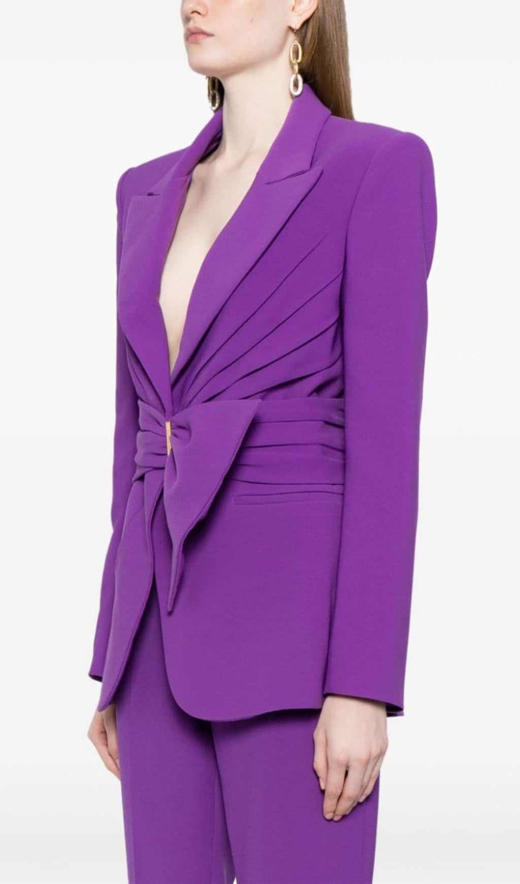 Alwilda Purple Belted Blazer Flowering Girl