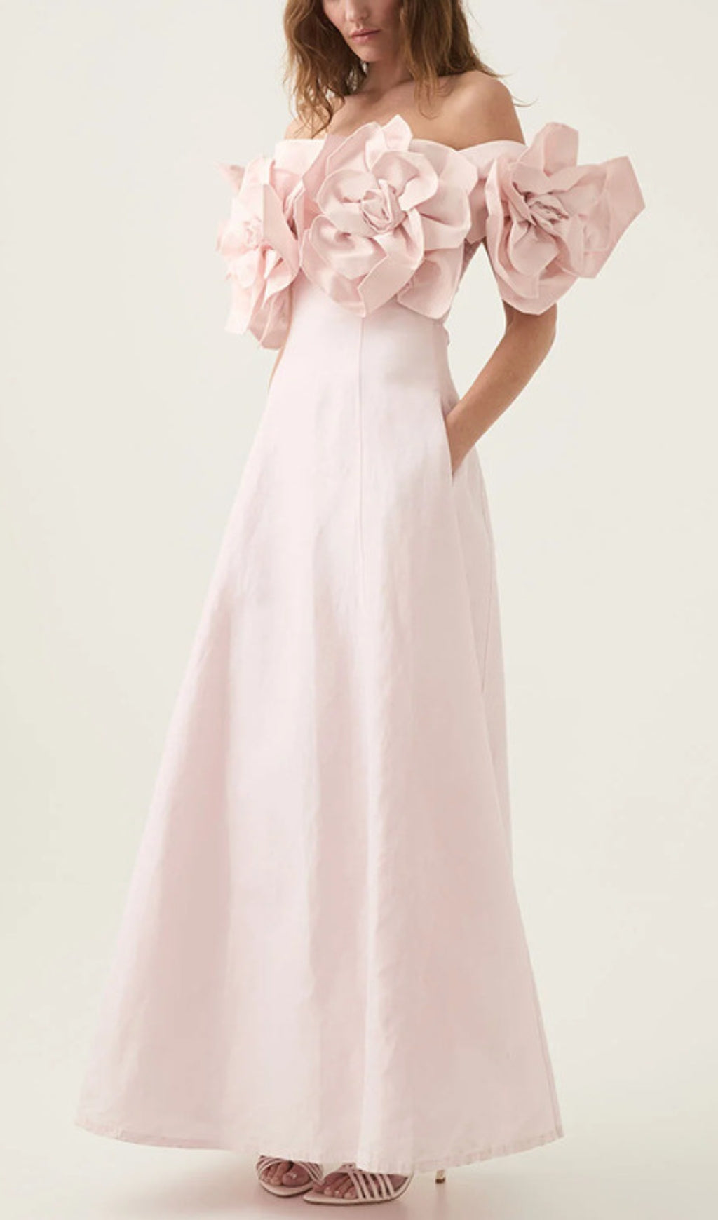 Chabela Flower Off-Shoulder Maxi Dress Flowering Girl
