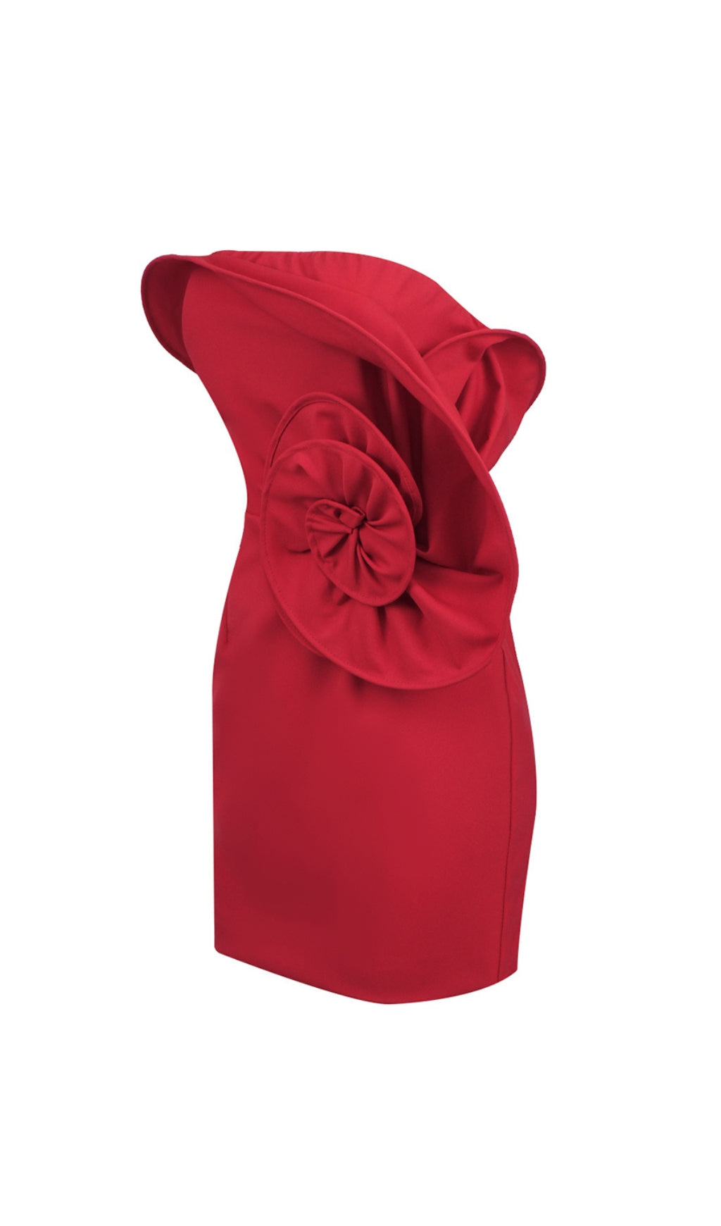 Cascada Red Strapless Flower Mini Dress Flowering Girl