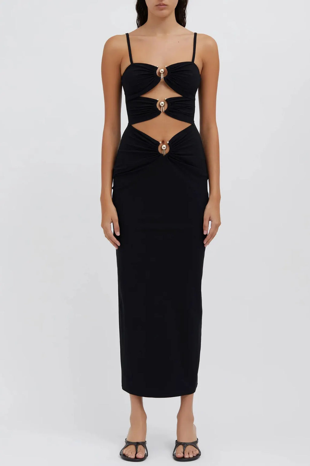 Vivian Pierceed Orbit Cutout Maxi Dress Flowering Girl
