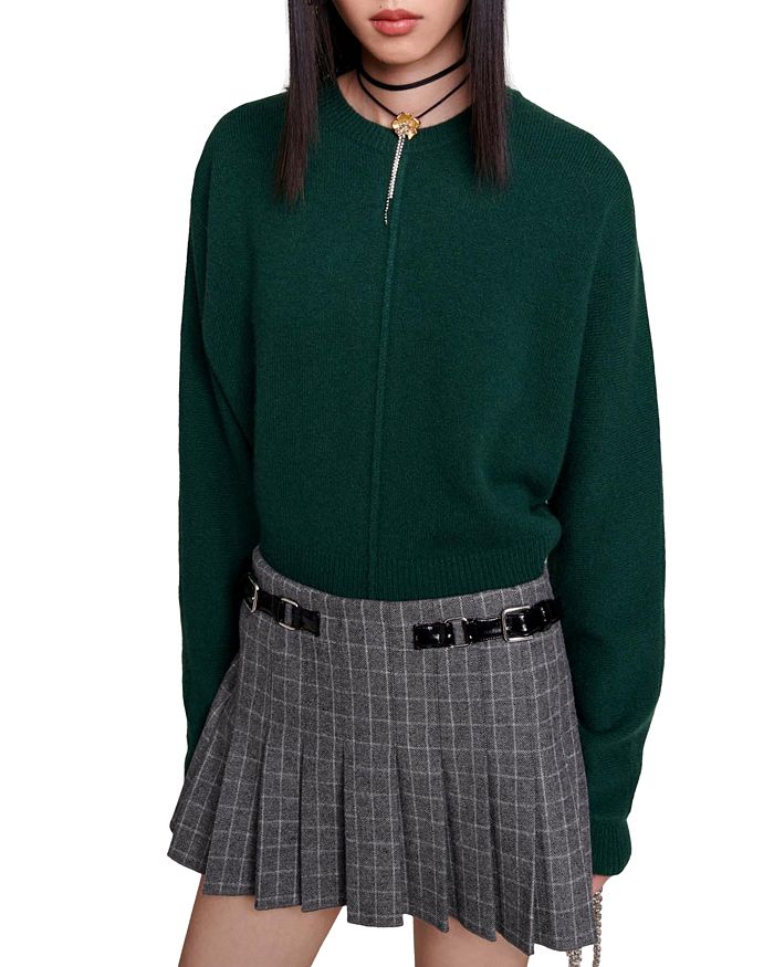 GREY PLEATED MINI SKIRT Flowering Girl
